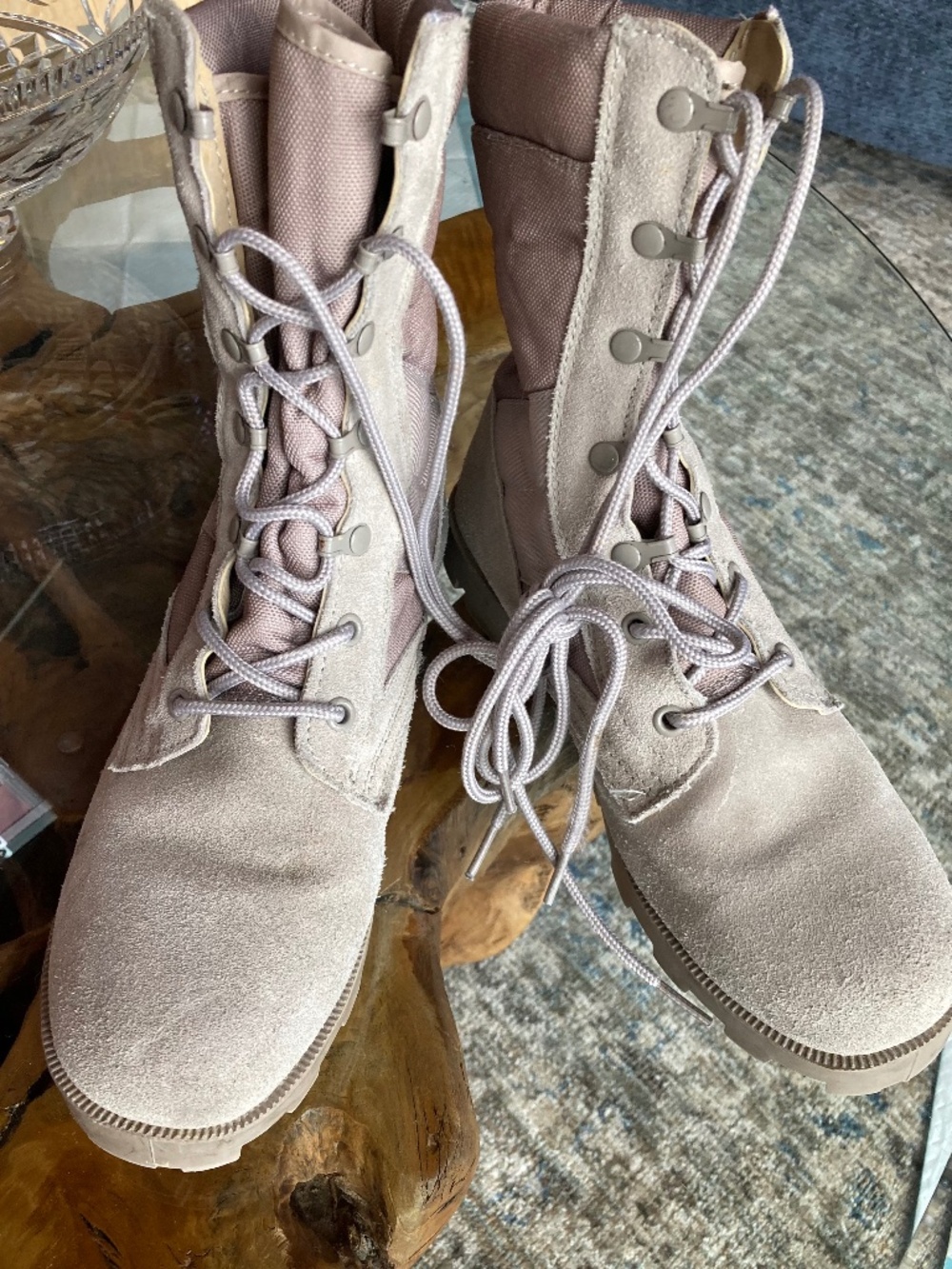 Men's Lace-Up Boots, Size 9